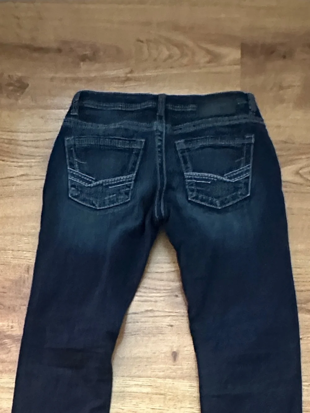 BKE Alec Jeans Men’s 30x34 Black Wash Slim Straight Stretch Whiskered Denim